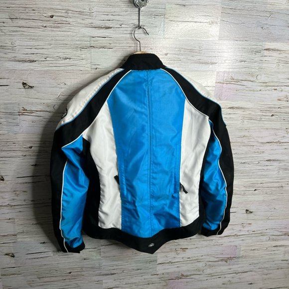Joe Rocket Motorcycle Jacket Womens Large Black Blue White - Picture 7 of 9